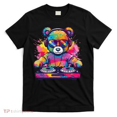 Cartoon Teddy Dj T-Shirt