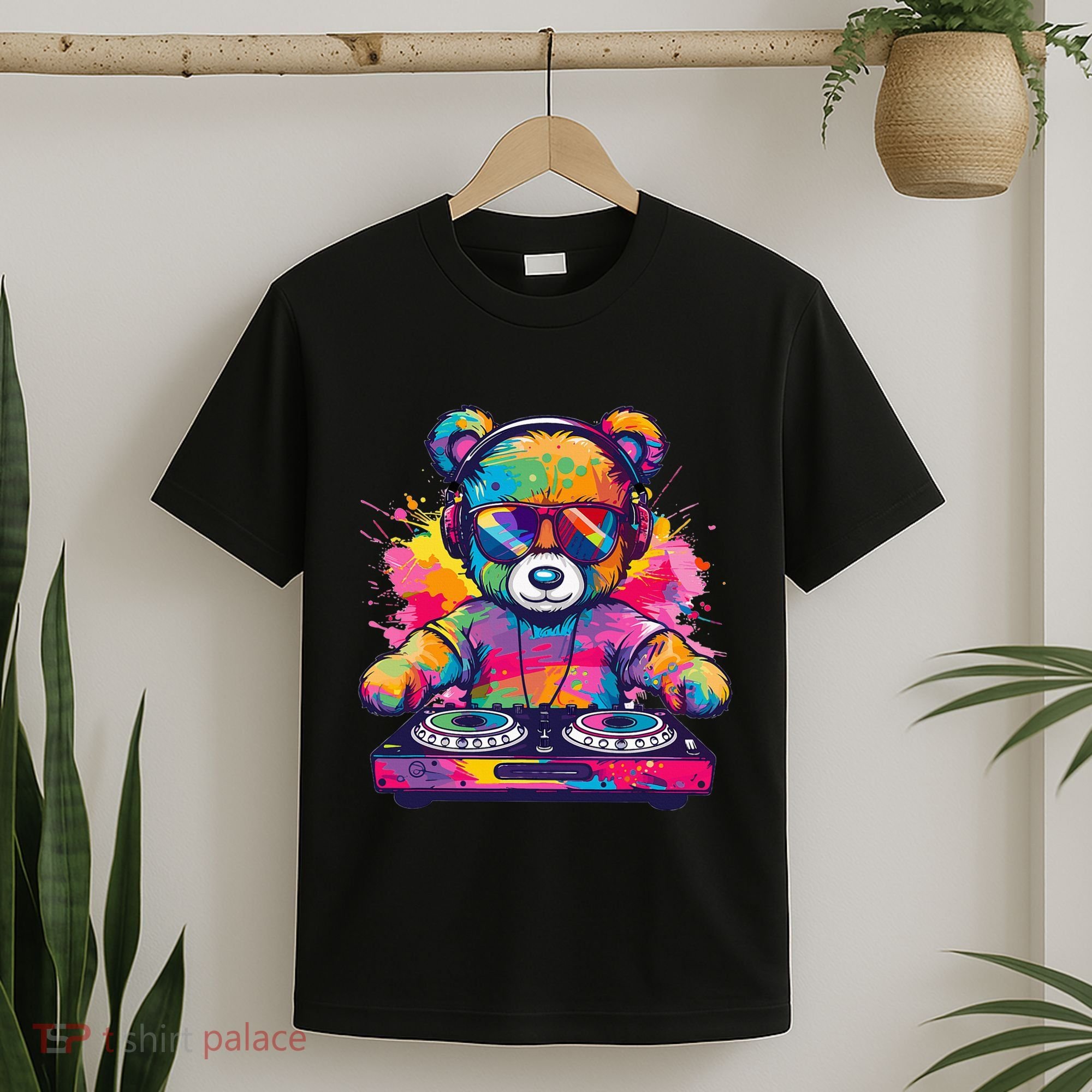 Cartoon Teddy Dj T-Shirt
