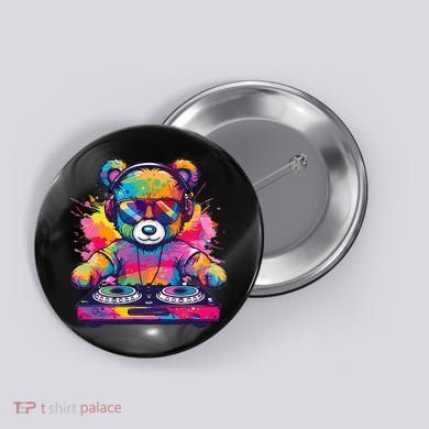 Cartoon Teddy Dj Button