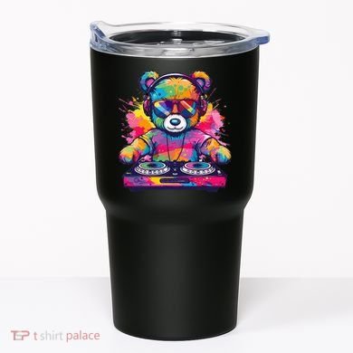 Cartoon Teddy Dj Tumbler