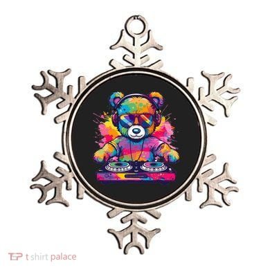 Cartoon Teddy Dj Ornament