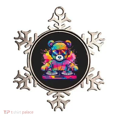 Cartoon Teddy Dj Ornament