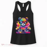 Cartoon Teddy Dj Women's Tank Top thumb 0