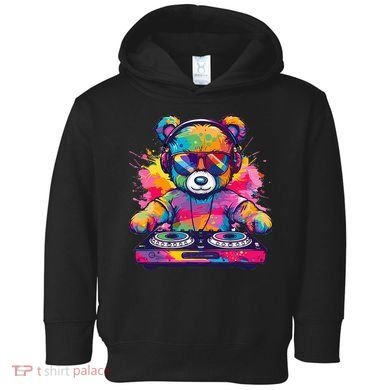 Cartoon Teddy Dj Toddler Hoodie