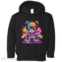 Cartoon Teddy Dj Toddler Hoodie thumb 0