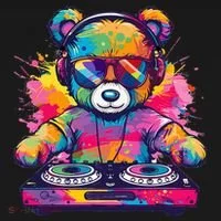 Cartoon Teddy Dj Toddler Hoodie thumb 2