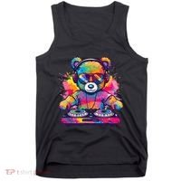 Cartoon Teddy Dj Tank Top thumb 0