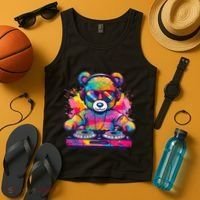Cartoon Teddy Dj Tank Top thumb 4