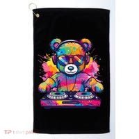 Cartoon Teddy Dj Golf Towel thumb 0