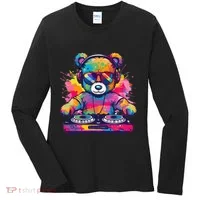 Cartoon Teddy Dj Women's Long Sleeve Shirt thumb 0