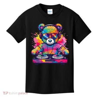 Cartoon Teddy Dj Kids T-Shirt