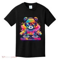Cartoon Teddy Dj Kids T-Shirt thumb 0