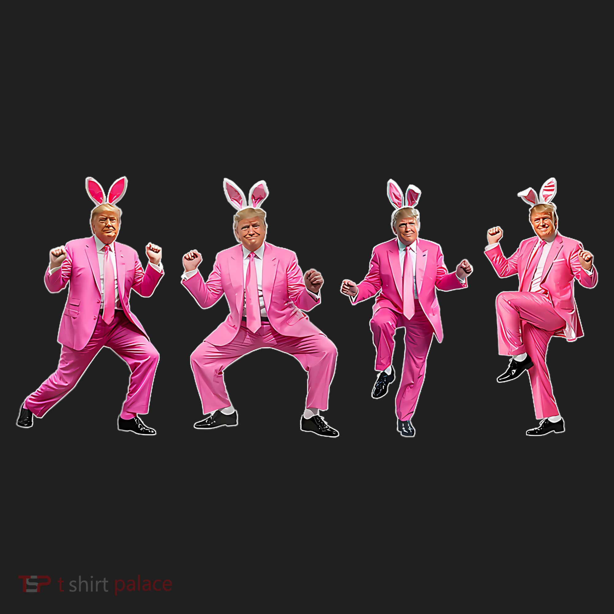 Cute Trump Dance Easter Day Bunny Funny Trump Easter Day Women's Sweatshirt