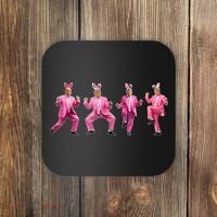 Cute Trump Dance Easter Day Bunny Funny Trump Easter Day Coaster thumb 0