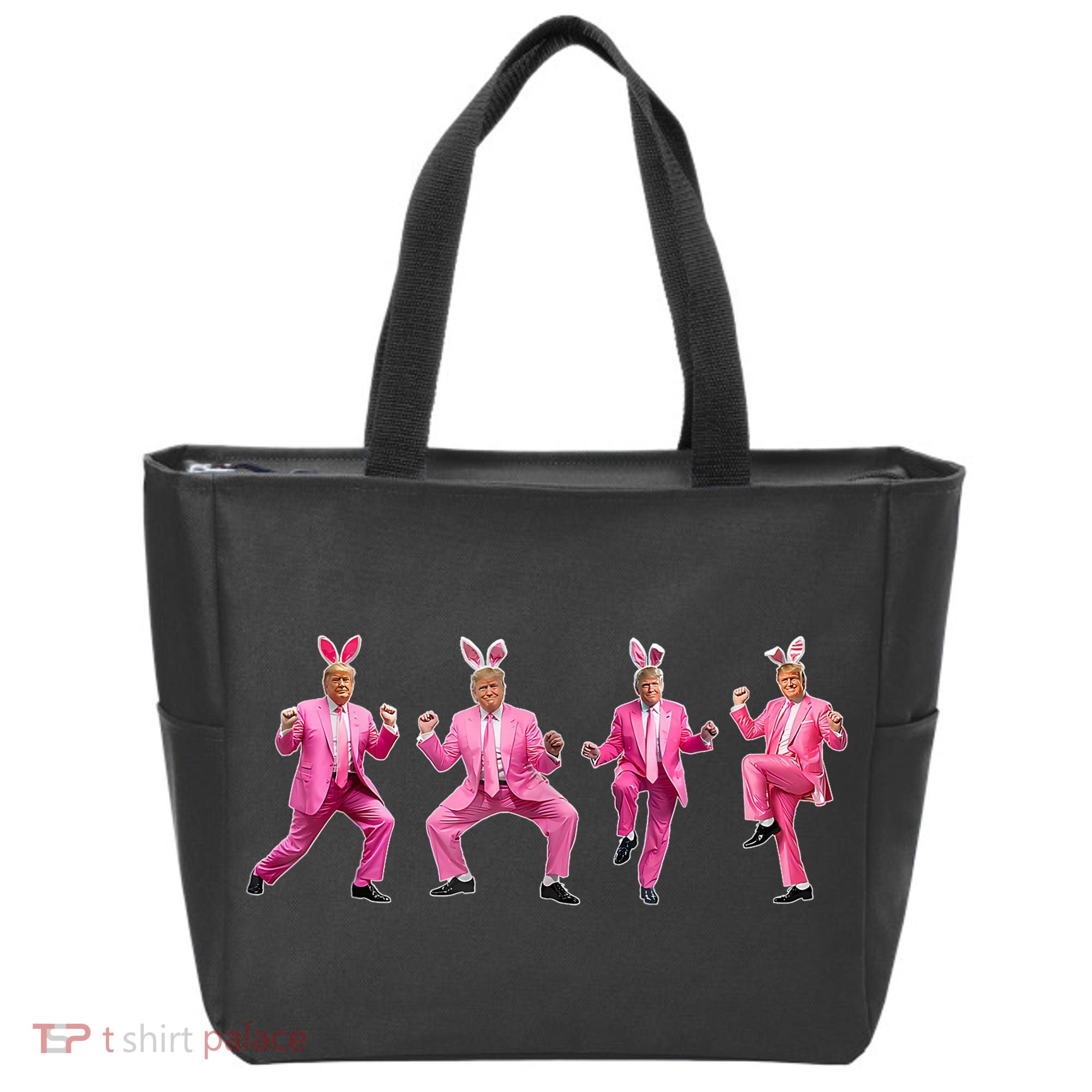 Cute Trump Dance Easter Day Bunny Funny Trump Easter Day Tote Bag