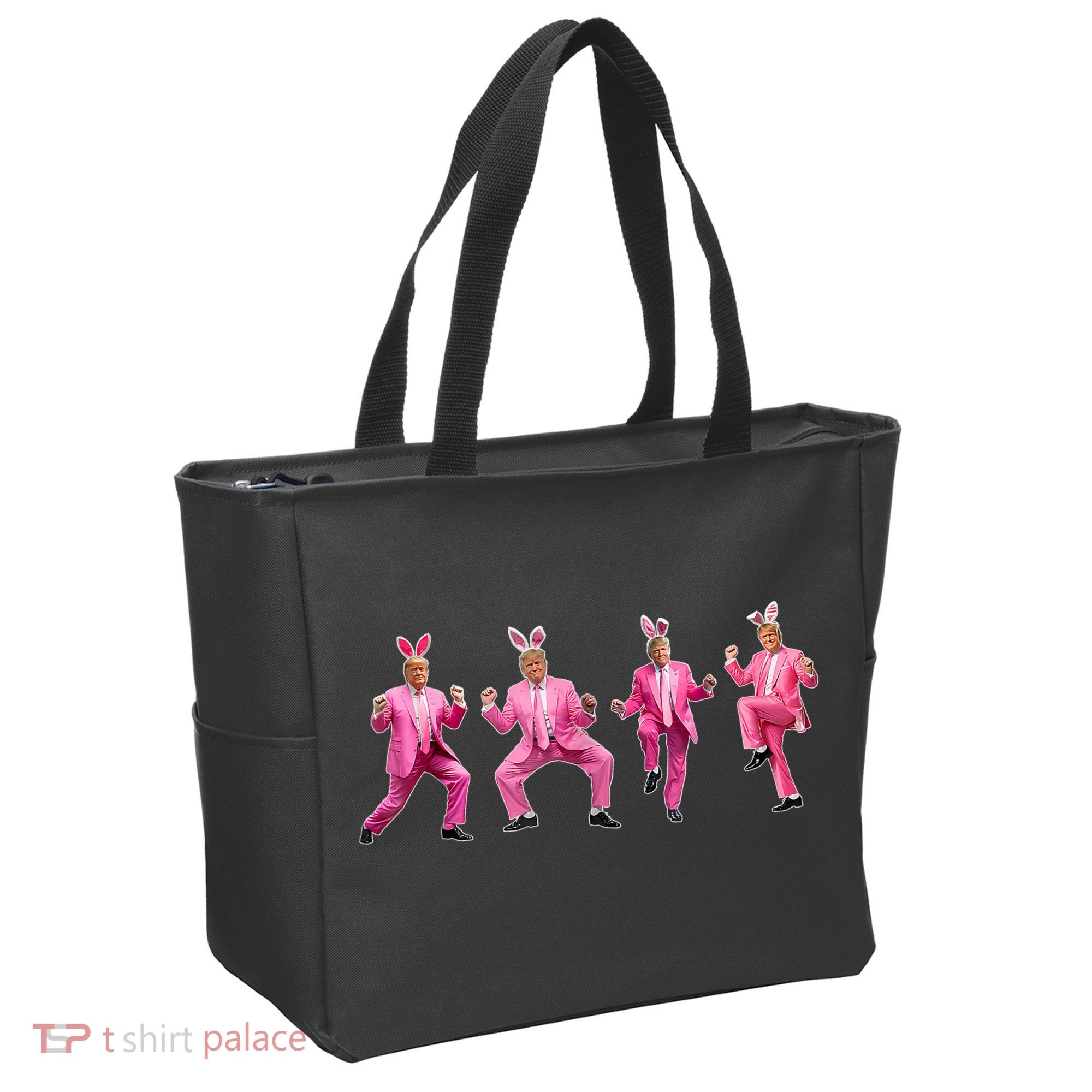 Cute Trump Dance Easter Day Bunny Funny Trump Easter Day Tote Bag