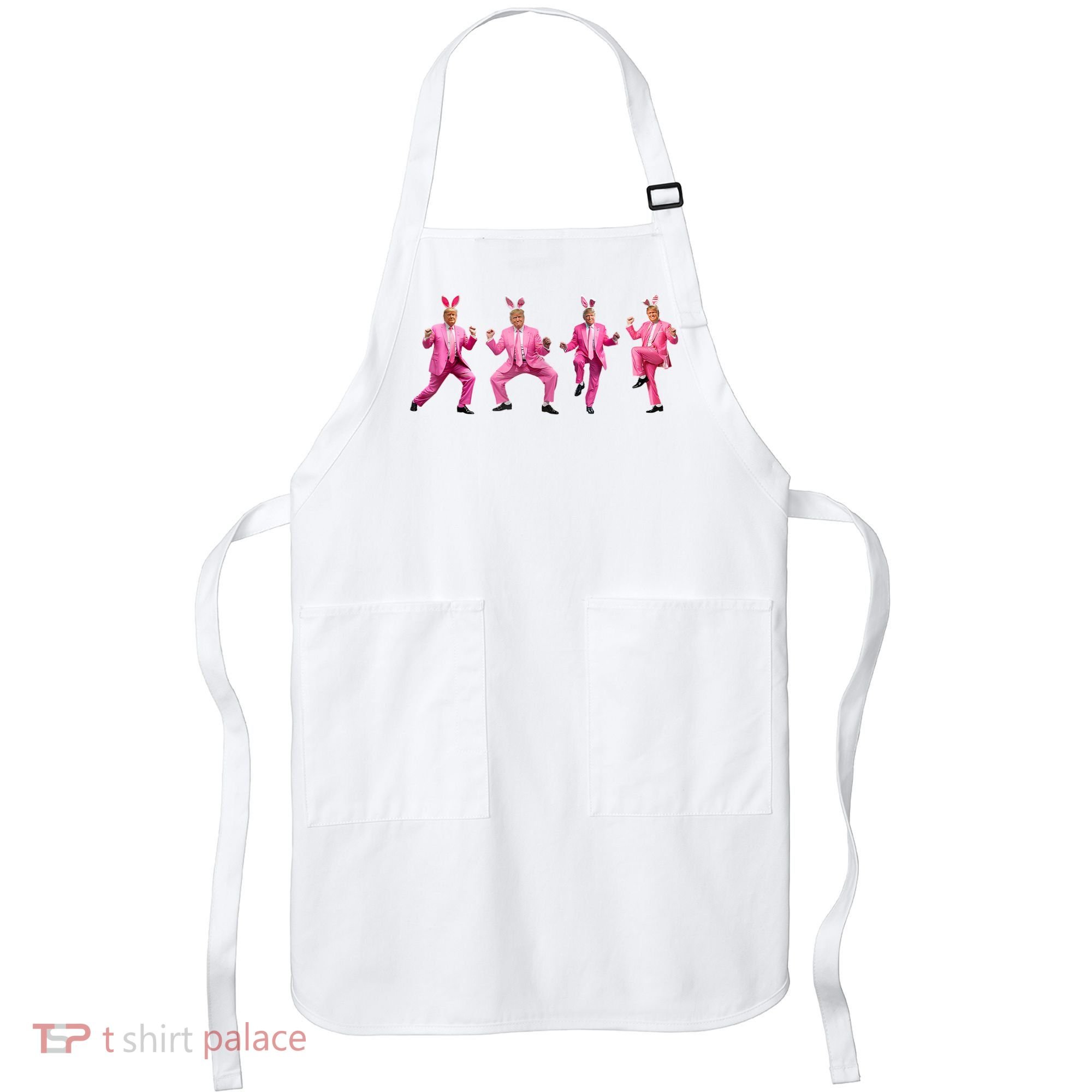 Cute Trump Dance Easter Day Bunny Funny Trump Easter Day Apron
