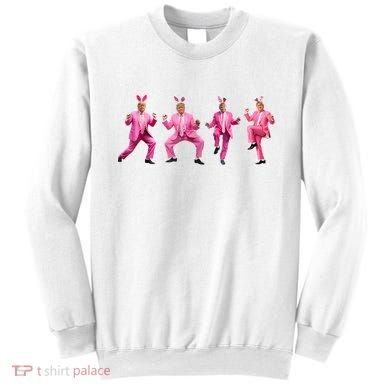 Cute Trump Dance Easter Day Bunny Funny Trump Easter Day Sweatshirt
