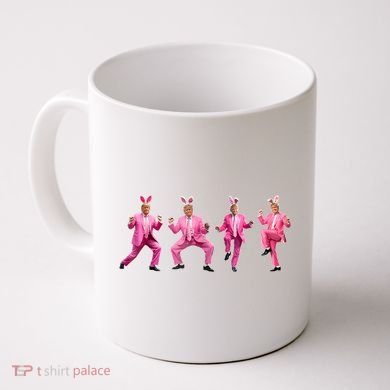 Cute Trump Dance Easter Day Bunny Funny Trump Easter Day Coffee Mug