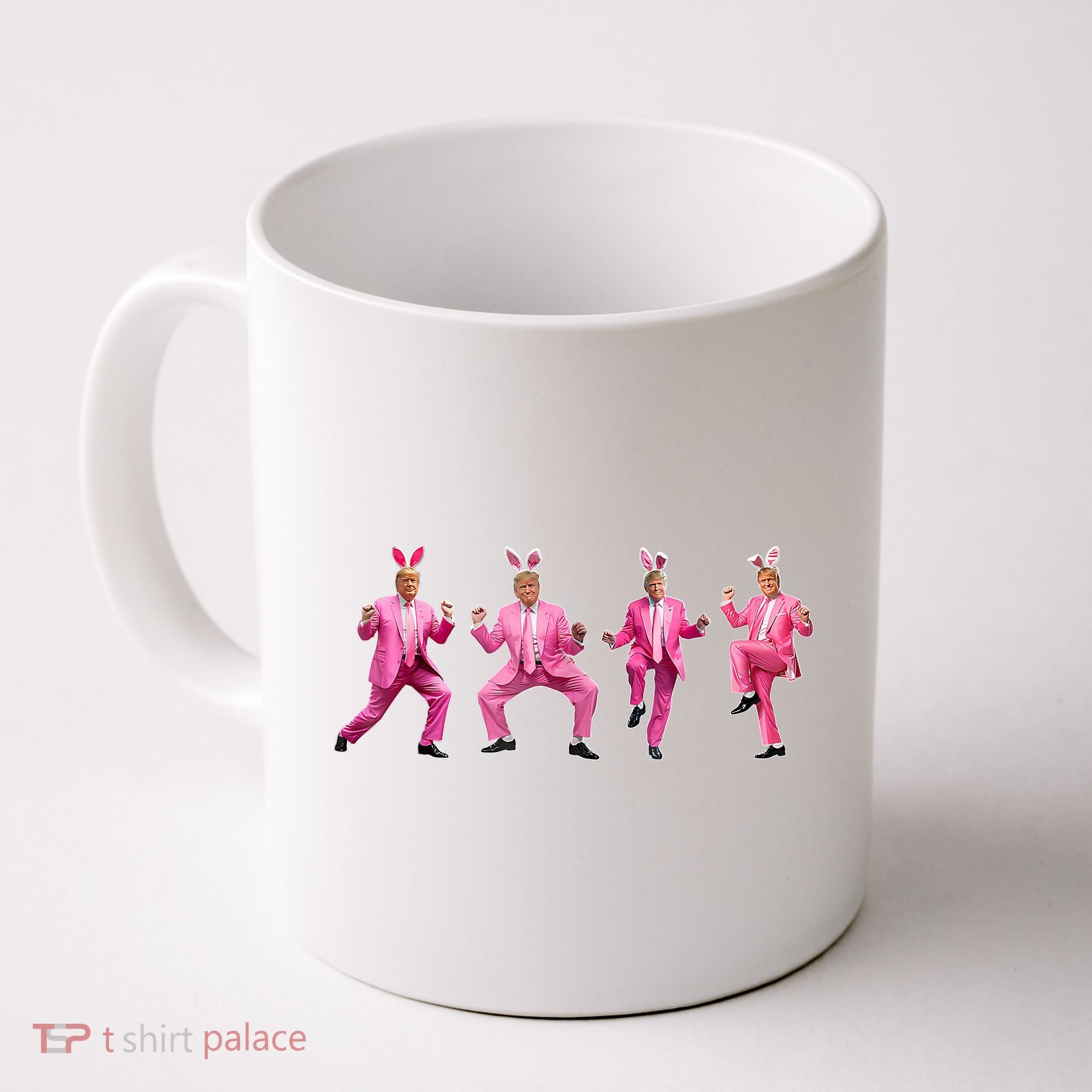 Cute Trump Dance Easter Day Bunny Funny Trump Easter Day Coffee Mug