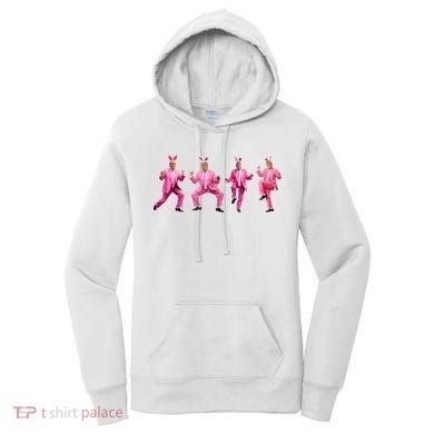 Cute Trump Dance Easter Day Bunny Funny Trump Easter Day Women's Hoodie