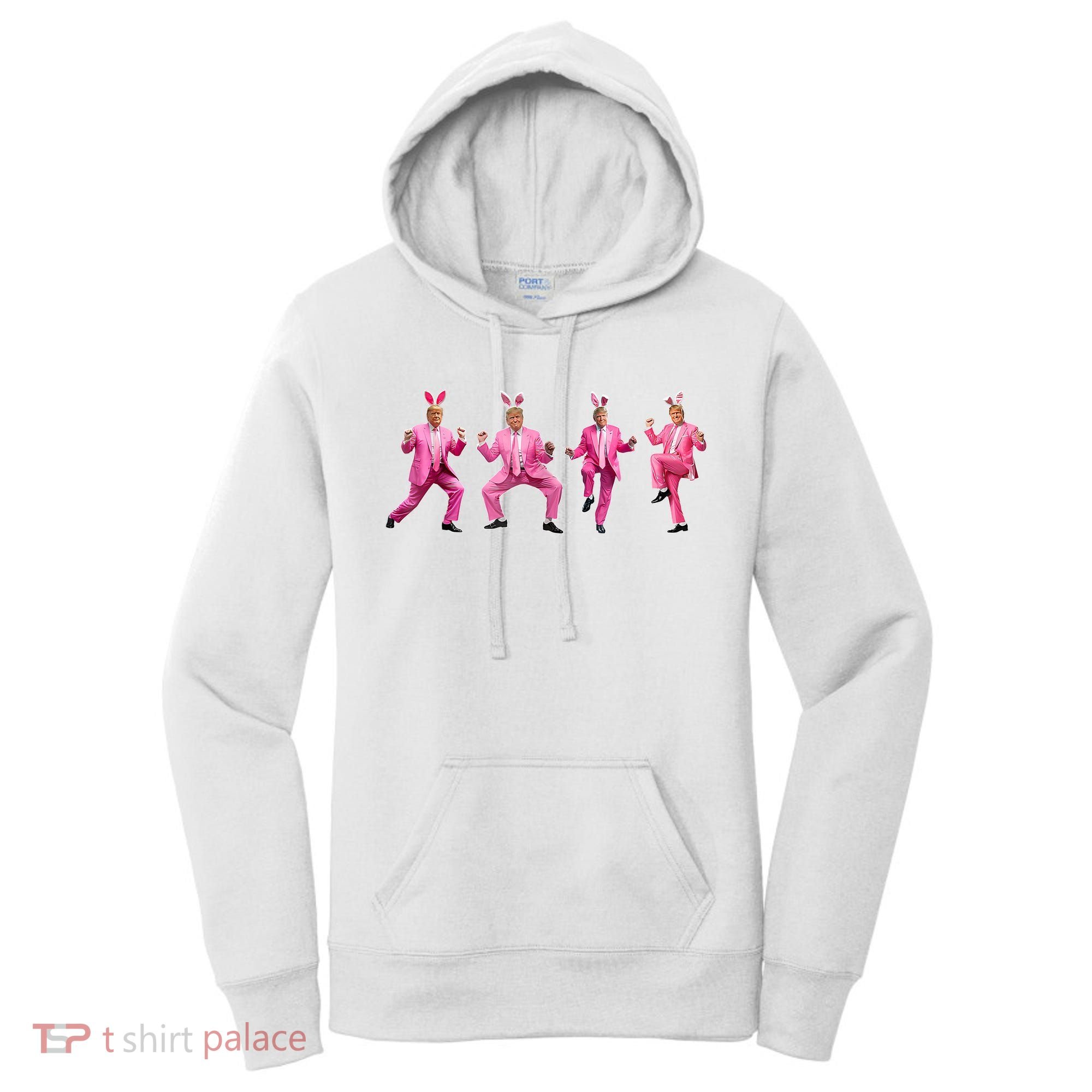 Cute Trump Dance Easter Day Bunny Funny Trump Easter Day Women's Hoodie