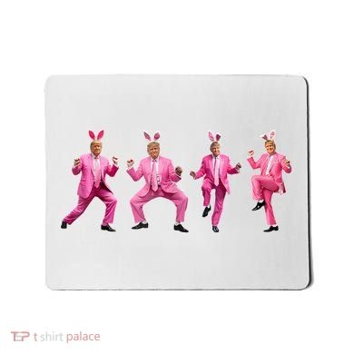 Cute Trump Dance Easter Day Bunny Funny Trump Easter Day Mousepad