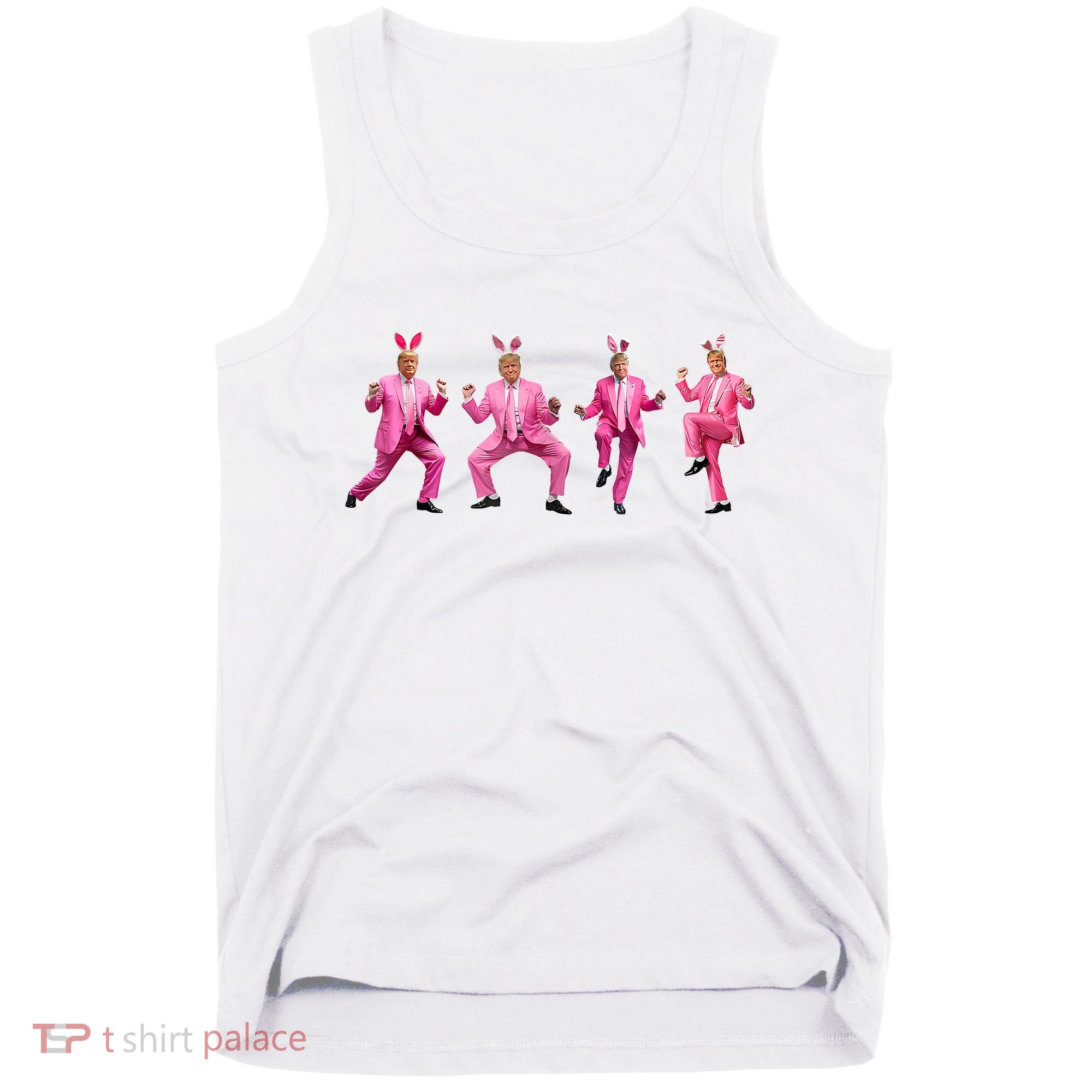 Cute Trump Dance Easter Day Bunny Funny Trump Easter Day Tank Top