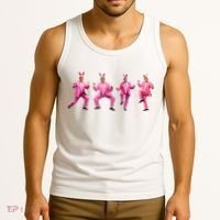 Cute Trump Dance Easter Day Bunny Funny Trump Easter Day Tank Top thumb 3