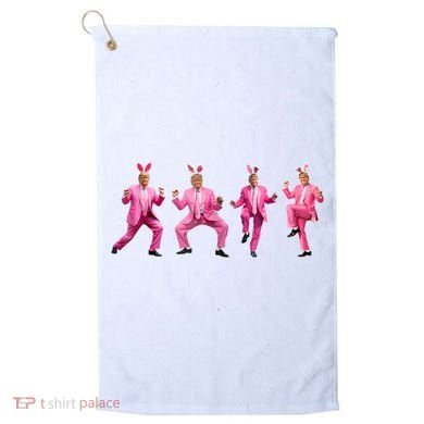 Cute Trump Dance Easter Day Bunny Funny Trump Easter Day Golf Towel