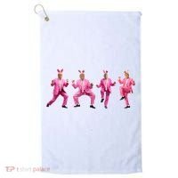 Cute Trump Dance Easter Day Bunny Funny Trump Easter Day Golf Towel thumb 0