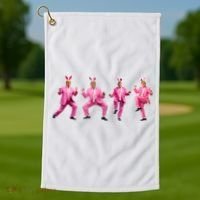 Cute Trump Dance Easter Day Bunny Funny Trump Easter Day Golf Towel thumb 1