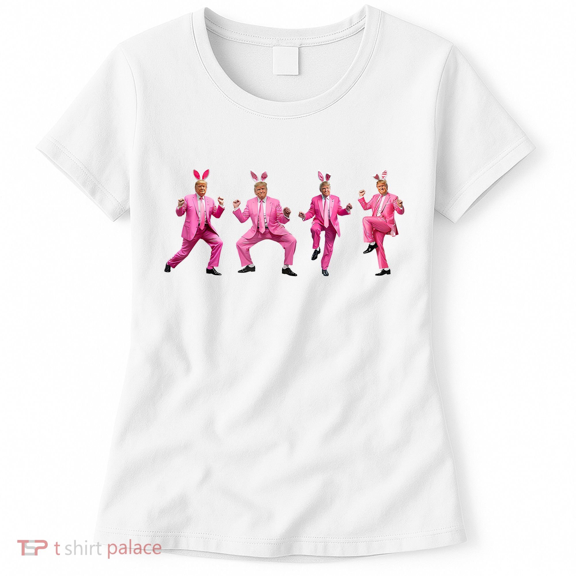 Cute Trump Dance Easter Day Bunny Funny Trump Easter Day Women's T-Shirt