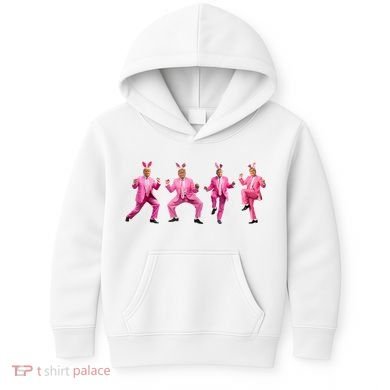 Cute Trump Dance Easter Day Bunny Funny Trump Easter Day Kids Hoodie