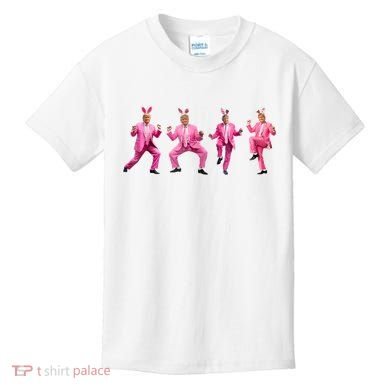 Cute Trump Dance Easter Day Bunny Funny Trump Easter Day Kids T-Shirt