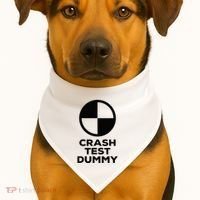 Crash Test Dummy Crash Test Dummy Costume USA-Made Doggie Bandana thumb 1