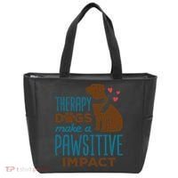 Cute Therapy Dogs Make A Pawsitive Impact Therapy Dog Team Tote Bag thumb 0