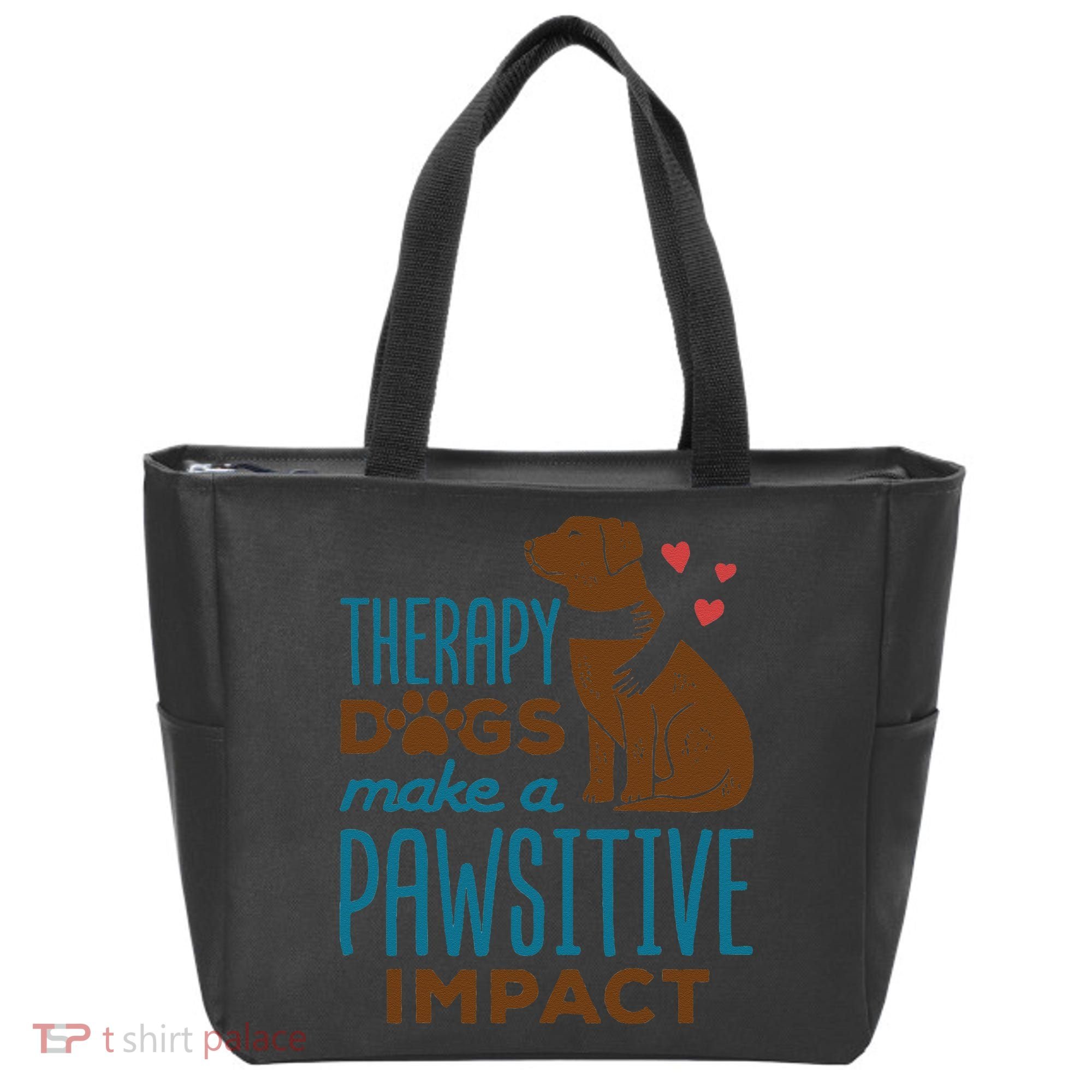 Cute Therapy Dogs Make A Pawsitive Impact Therapy Dog Team Tote Bag