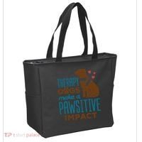 Cute Therapy Dogs Make A Pawsitive Impact Therapy Dog Team Tote Bag thumb 2
