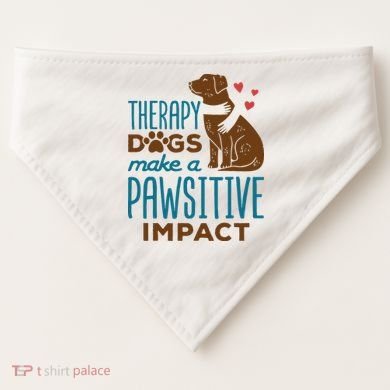 Cute Therapy Dogs Make A Pawsitive Impact Therapy Dog Team USA-Made Doggie Bandana