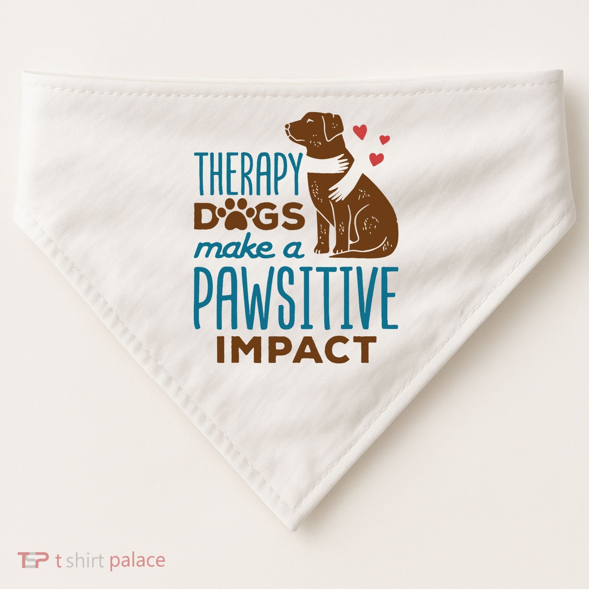Cute Therapy Dogs Make A Pawsitive Impact Therapy Dog Team USA-Made Doggie Bandana