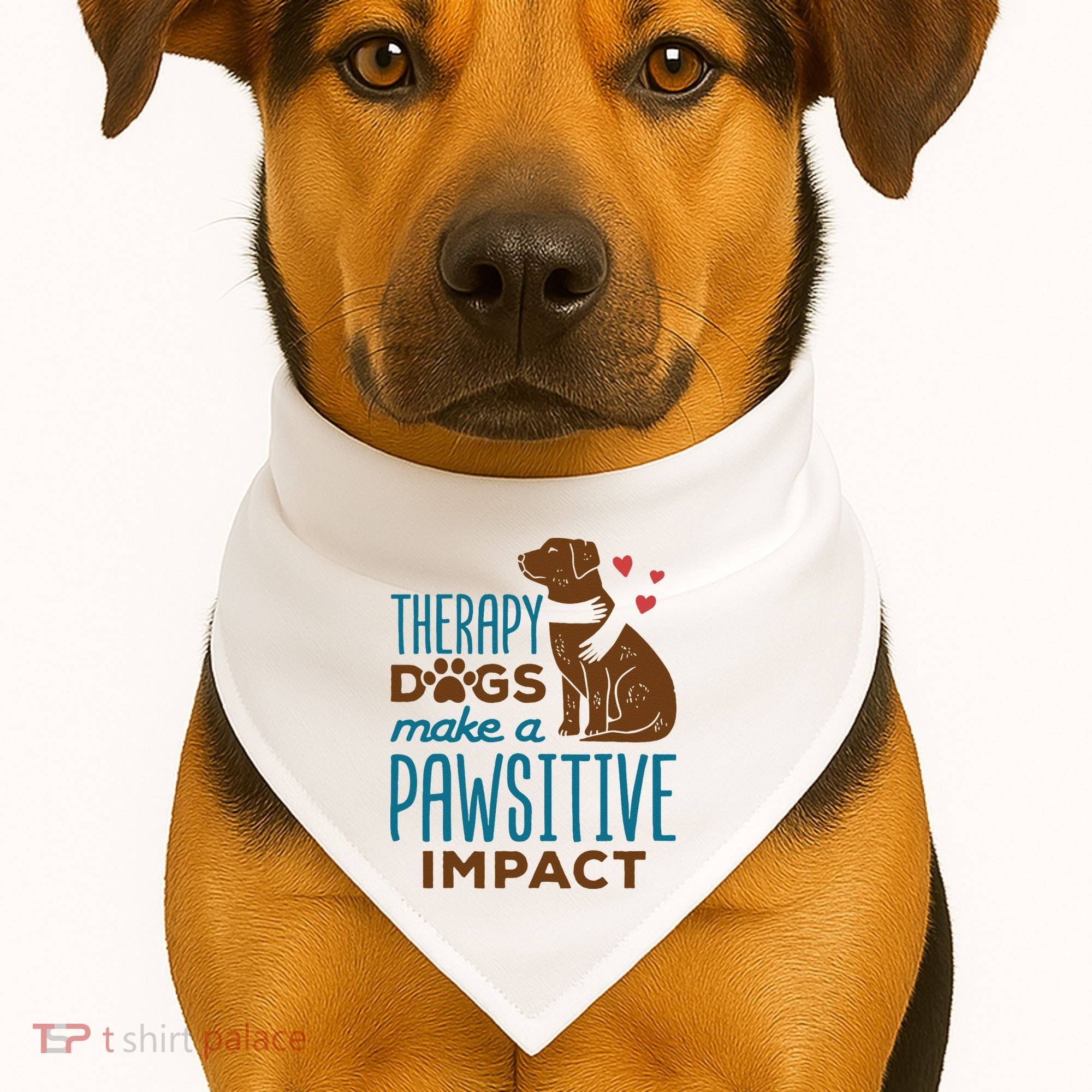 Cute Therapy Dogs Make A Pawsitive Impact Therapy Dog Team USA-Made Doggie Bandana