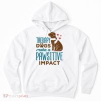 Cute Therapy Dogs Make A Pawsitive Impact Therapy Dog Team Hoodie thumb 0