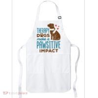 Cute Therapy Dogs Make A Pawsitive Impact Therapy Dog Team Apron thumb 0