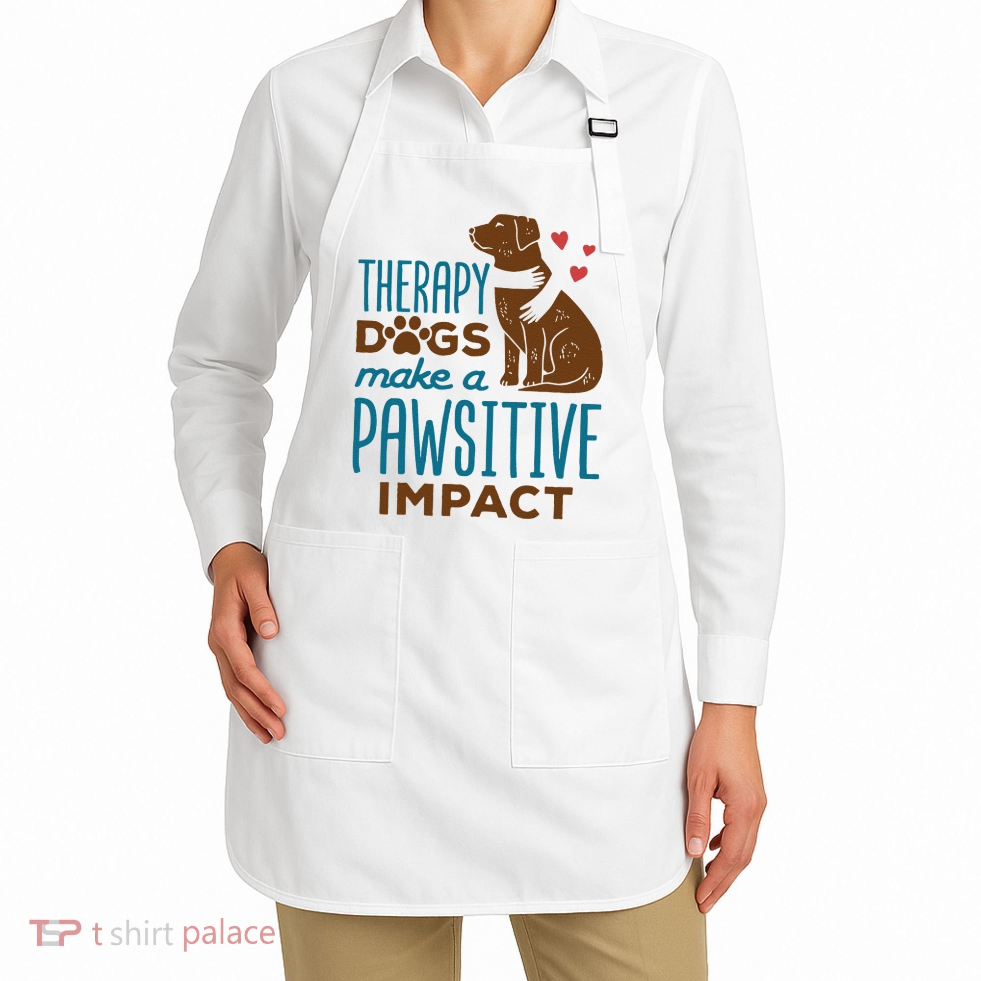 Cute Therapy Dogs Make A Pawsitive Impact Therapy Dog Team Apron