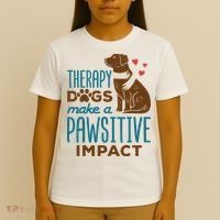 Cute Therapy Dogs Make A Pawsitive Impact Therapy Dog Team T-Shirt thumb 4