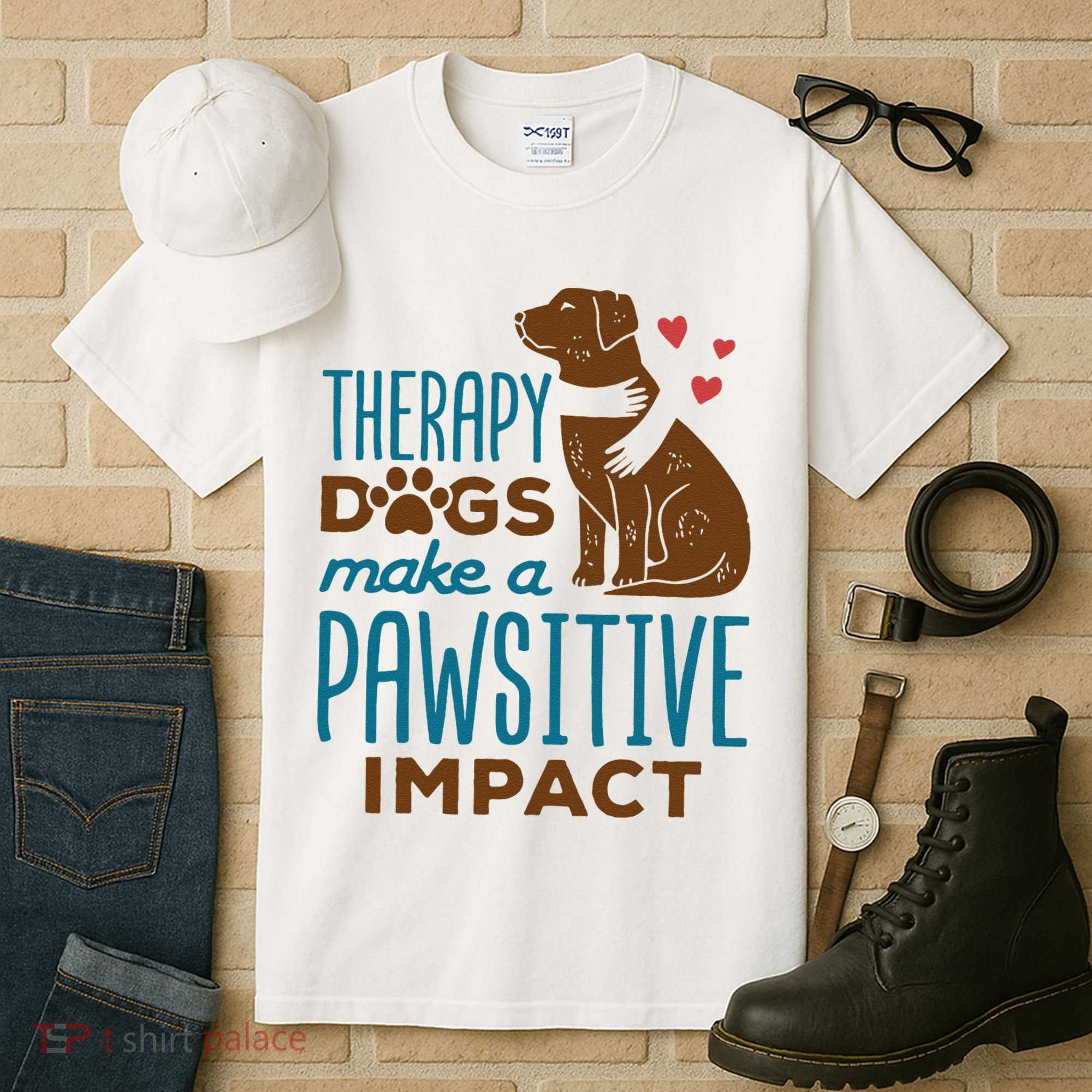 Cute Therapy Dogs Make A Pawsitive Impact Therapy Dog Team Tall T-Shirt