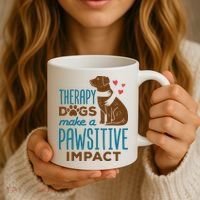 Cute Therapy Dogs Make A Pawsitive Impact Therapy Dog Team Coffee Mug thumb 3