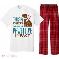 Cute Therapy Dogs Make A Pawsitive Impact Therapy Dog Team Pajama Set thumb 0