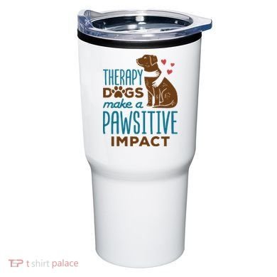 Cute Therapy Dogs Make A Pawsitive Impact Therapy Dog Team Tumbler